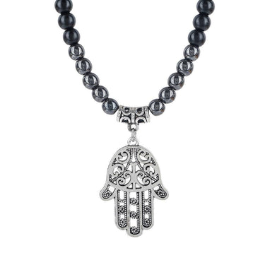 Natural Onyx with Hamsa Hand Mala